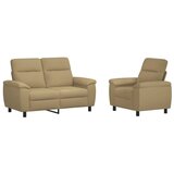  Set sofe 2 pcs Svijetlosmeđa Tkanina - Svjetlosmeđa 1-Sjedalo + 2-Sjedalo (120 cm) | shoptok.hr