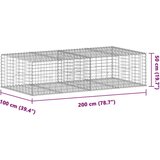 Gabionska košara s poklopcem 200x100x50 cm pocinčano željezo | shoptok.hr