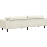  Baršunasta sofa s jastukom s jastukom Krem 208 cm Baršun | shoptok.hr