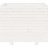  Vrtno cvetlično korito belo 60x60x49,5 cm trdna borovina | Shoptok.si