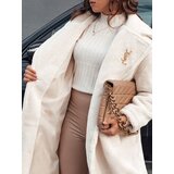 DStreet Płaszcz damski zimowy GLAMFUR długi futerkowy beżowy | Shoptok.si