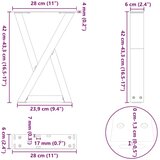 vidaXL noge kavne mize 2 kosa črne 28x(42-43,3) cm jeklo | Shoptok.si
