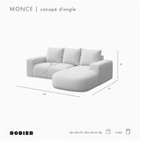 Rodier Bež kotna sedežna garnitura (desni kot/z ležalnikom) Monce – | Shoptok.si