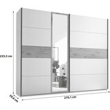MID.YOU Omara Z Drsnimi Vrati Leo, Bela, Barva Hrasta | Shoptok.si