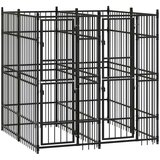vidaXL zunanji pasji boks jeklo 3,69 m² | Shoptok.si