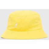 Kangol Bombažni klobuk Washed Bucket K4224HT WHITE rumena barva