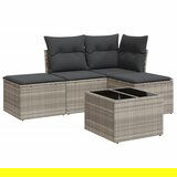 Maison Chic Seti vrtnega pohištva - Vrtna garnitura - Vrtni pohištvo set 5-delna z blazinami siv poli ratan, (21815294) | Shoptok.si
