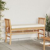 vidaXL Zunanja klop z blazino 110 cm iz bambusa, (22015488) | Shoptok.si