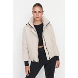 Trendyol Beige Wide Cut Oversize Hooded Zipper Down Jacket Cijene