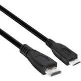 HDMI Priključni kabel [1x Muški konektor Mini HDMI tipa C - 1x Muški konektor HDMI] 1 m Crna