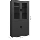  Pisarniška omara antracitna 90x40x180 cm jeklo, (20620421) | Shoptok.si