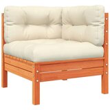  8-dijelni set vrtnih sofa s jastucima voštano smeđi od borovine | shoptok.hr