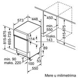 Bosch SPI2HKS42E Ugradna mašina za pranje sudova