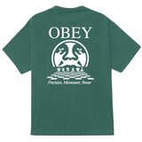 Obey Majice & Polo majice precision Zelena | Shoptok.si