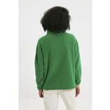 Trendyol Emerald Green Zipper Detail Fleece Knitted Sweatshirt | Eponuda.ba