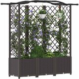  Povišeni krevet s mrežom i krovom Smeđa 163 x 40 x 141 cm PP | shoptok.hr