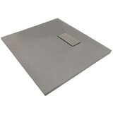 Sanotechnik Kvadratna tuš kad SMC KVD s kanaleto (90 x 90 x 2,6 cm, strukturirana, siva) | Shoptok.si