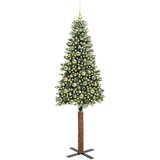 vidaXL Mršavo božićno drvce s 300 LED svjetlima Zelena i bijela 210 cm | shoptok.hr