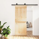 vidaXL Drsna vrata s kompletom vodil 80x210 cm trdna borovina Cene