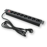 LAN-TEC PD.0801.001 - 19" panel za napajanje, 1U, 8 x 230 V, prekidač | shoptok.hr