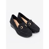 Shelvt Black wedge shoes with decoration | shoptok.hr
