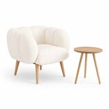 Atelier Del Sofa fotelja i bočni stočić lotus white | Eponuda.com