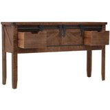vidaXL Konzolni stol od masivne jelovine 131 x 35,5 x 75 cm smeđi | shoptok.hr
