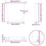  Noge za blagovaonski stol V-oblika 2 kom antracit 80 x (72-73,3) cm čelik | shoptok.hr