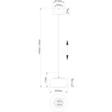 Globo 15744H - led luster na sajli quintara LED/6W/230V crna | Eponuda.com