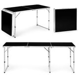 Modern Home Modernhome sklopivi turistički stol crni 180 x 60 cm | shoptok.hr