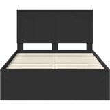  Konstrukcija postelje Črna 120 x 200 cm Masivno borovo les, (5000103442) | Shoptok.si