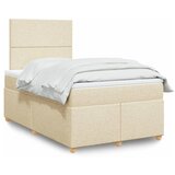 vidaXL Krevet s oprugama i madracem krem 120 x 200 cm od tkanine | shoptok.hr