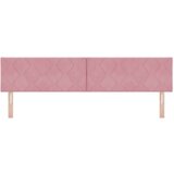 vidaXL Žeja s kristalnim blokovnim dizajnom Roza 200 cm Žamet, (22008535) | Shoptok.si