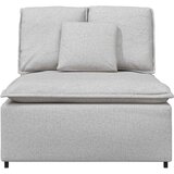  Modularni kauč s jastucima, sivo-bijeli 100 cm | shoptok.hr