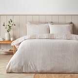 Catherine Lansfield Bež enojna posteljnina 135x200 cm Banded Stripe – | Shoptok.si