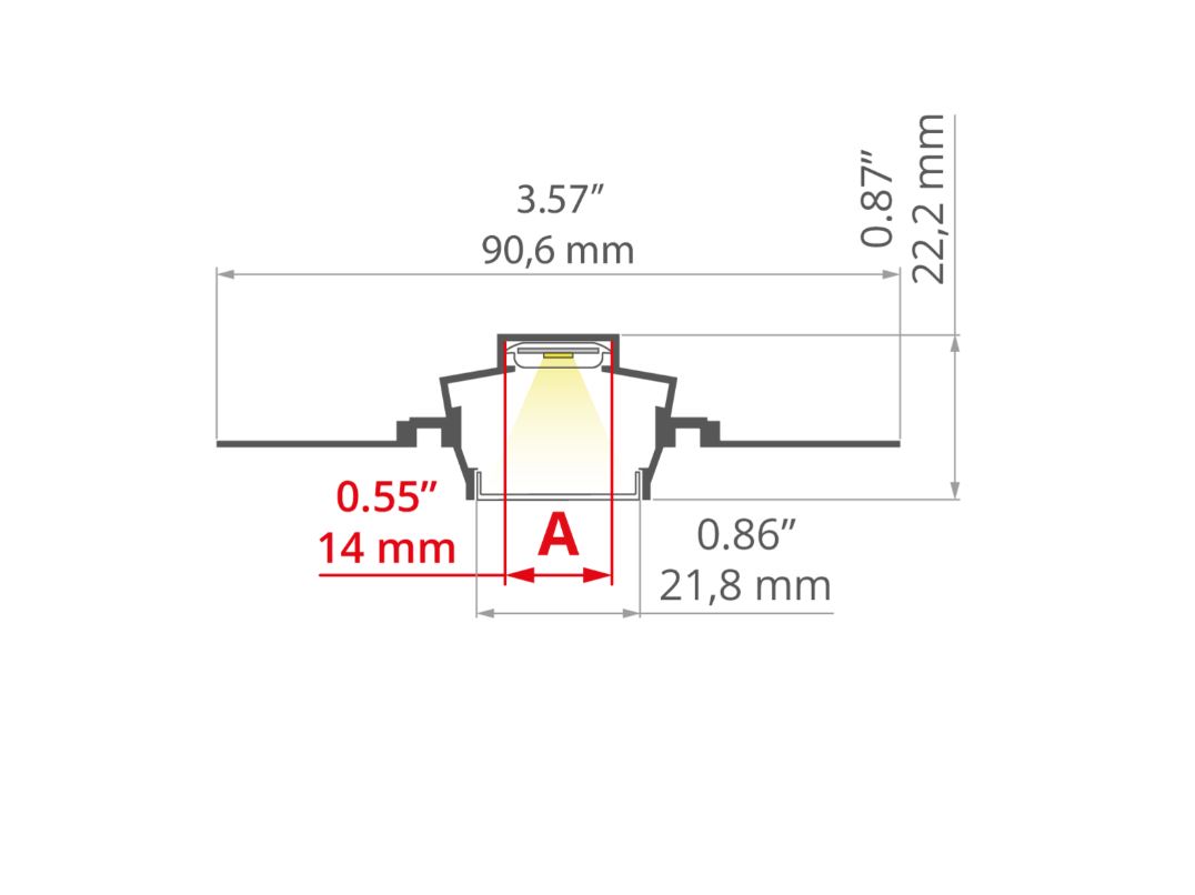 KLUS LED profil FASKO - srebrn | Shoptok.si