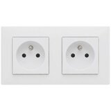 Legrand Dvostruka kućna utičnica 250V/16A sa ramom NILOE STEP bela Cene