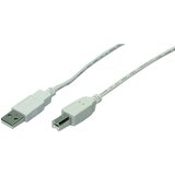 Logilink USB 2.0 cable, USB-A M to USB-B M, grey, 3 m, CU0008 | ePonuda.com