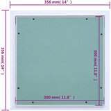 vidaXL pristupna ploča s aluminijskim okvirom i gipsom 300 x 300 mm | shoptok.hr