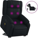 vidaXL Električni masažni naslonjač na podizanje od umjetne kože crni | shoptok.hr