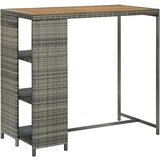 The Living Store Barski stol sa stalkom za pohranu sivi 120x60x110 cm poliratan Cijene
