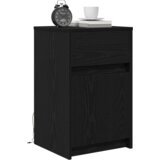  LED noćni ormarić s ladicama Crni hrast 38 x 34 x 61 cm Iverica | shoptok.hr