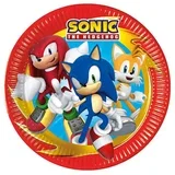 Sonic ježek 8-delni komplet papirnatih krožnikov 23 cm