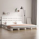  Za krevet bijela 140x190 cm od masivnog drva | shoptok.hr