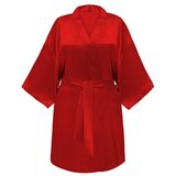 Glov satenski kimono bademantil - crvena Cene