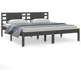  Za krevet od masivne borovine sivi 200 x 200 cm | shoptok.hr