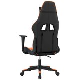 vidaXL Gaming stol črno in oranžno umetno usnje | Shoptok.si
