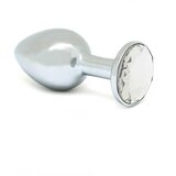 Rimba XS - prozirni kamen, metalni analni dildo (srebrni) Cijene
