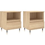  The Living Store Nočna omarica 2 kosa sonoma hrast 40x35x50 cm inženirski les - Nočna Omarica, (21445123) | Shoptok.si