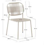 Kave Home Bež metalna vrtna stolica Talaier – | shoptok.hr
